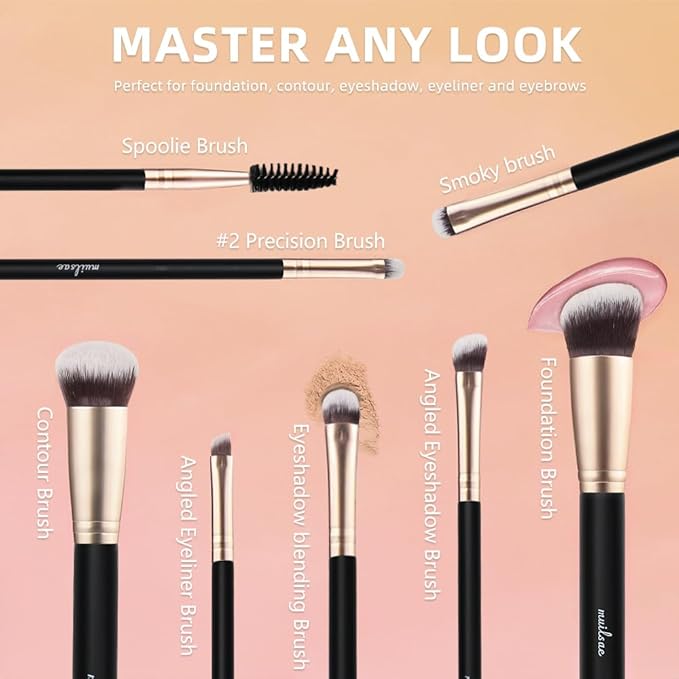 muilsae Eyeshadow Makeup Brush Premium Synthetic Contour Brush for Beginner & Professional (Contour Brush)