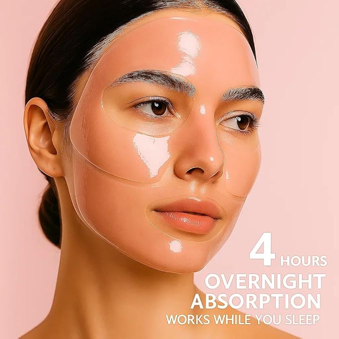 Snoova PDRN Pink Collagen Gel Mask | Overnight Hydrating & Firming Jelly Mask for Glass Glow Skin | Salmon DNA PDRN, Niacinamide & Collagen | Cooling, Brightening Skincare | 28g, 4 Pack