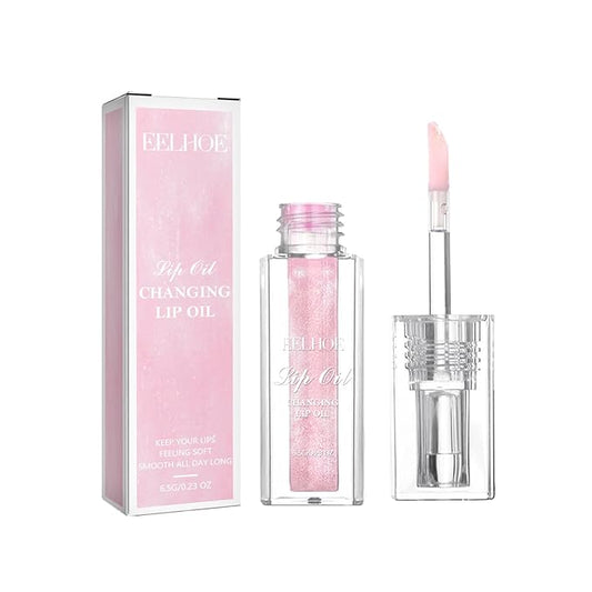 Midnight Boss Up Magic Color Changing Lip Oil Stain Cosmetic PH Actived Moisturizing Hydrating Glow Gloss Tinted Transparent Care Long Lasting Non-Sticky Fresh Texture Nourishing Pink Orange Red