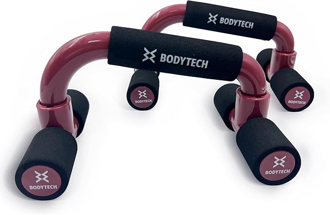 BODYTECH Push up Bars Strength Training with Foam 220 lbs.