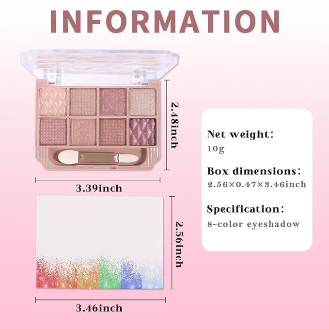 SUAKE Nude Pink Eyeshadow Palette, Matte & Shimmer, High Pigmented 12 Colors Brown Purple Eye Shadow Primers for Eye Makeup, Korean Powder Palet de sombras de ojos (03-Soft Rice)