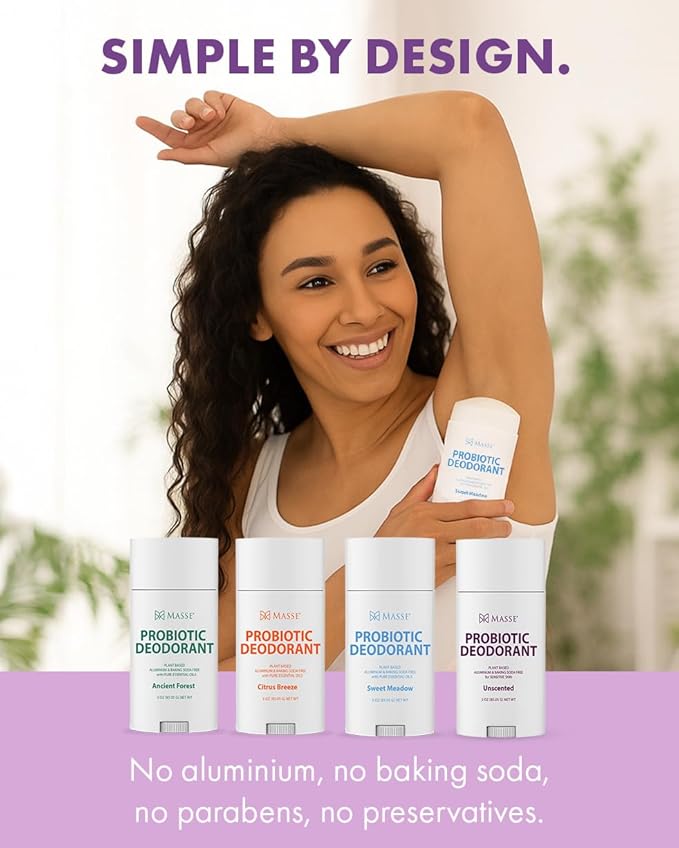 Probiotic Deodorant - Natural Deodorant for Women & Men, Plant-Based Aluminum & Baking Soda Free Deo Stick, 3 oz by Candida Freedom - Sweet Meadow