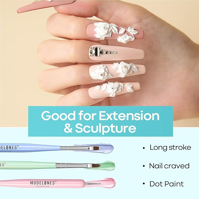 Modelones nail art brush set,