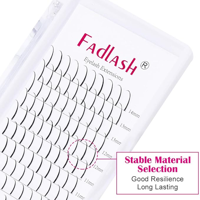 Lash Spikes Extension D Curl Mixed Tray Fairy Lashes Premade Spikes Eyelash Extensions Super Thick Spikes Individual Lashes Preamde Fans (D Curl, 8-14mm)
