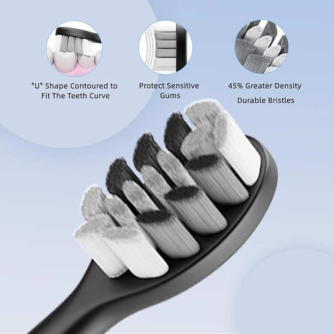 Water flosser+Electric Toothbrush Combination Set -5-Speed Sonic Electric Toothbrush, 4-Speed Portable Water flosser, Super Waterproof, a Great Gift for Friends (Blue)