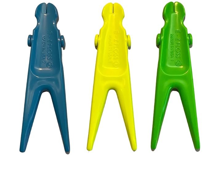Dental Floss Holder (Blue, Yellow, Green)