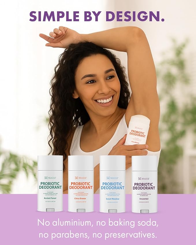Probiotic Deodorant - Natural Deodorant for Women & Men, Plant-Based Aluminum & Baking Soda Free Deo Stick, 3 oz by Candida Freedom - Citrus Breeze