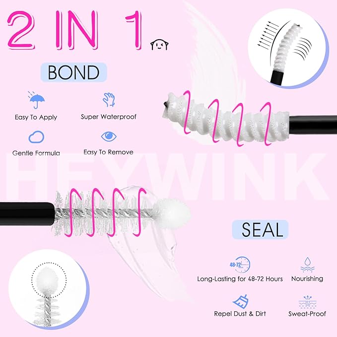 Fairy Lash Clusters Kit Manga Lash Clusters 8-18mm DIY Eyelash Extensions Kit Wet-Look Spiky Anime Individual Eyelashes Clusters with 0.05mm Ultra-Thin Invisible Lash Band by HEYWINK