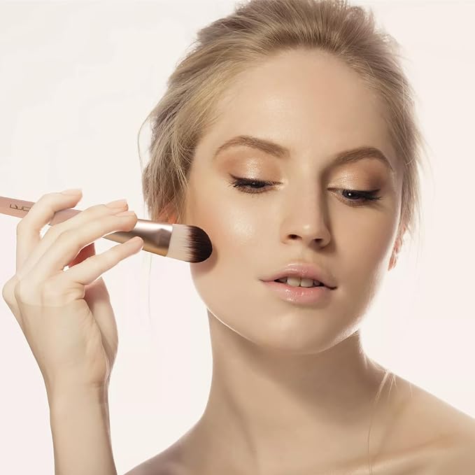 Brush Master Professional Face Makeup & Foundation Brush Set 5Pcs, Premium Base Brush Kit For Face, Foundation Brush Blush Brush Blurring Angled Liner Crease Brush
