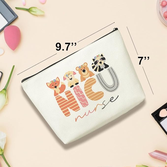 VICBOU Nicu Nurse Gifts Makeup Bag Nurse Accessories for Work Nurse Practitioner Nurse Gifts for Women Cute Cosmetic Bag Neonatal ICU Nurse Rn Gifts for Nurses Nursing Graduation Nurses Week Birthday