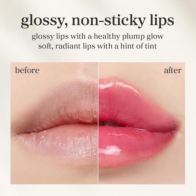 NOONI Korean Lip Oil - Applecherry | Long-Lasting, Moisturizing, Plumping, Revitalizing for Dry Lips, Waterproof, No Peel Off, Hydrating, Nourishing Crystal Clear, Stocking Stuffers, 0.12 FL Oz