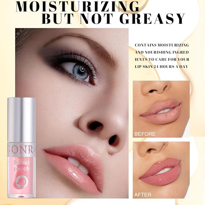 AKARY Hydrating Lip Glow Oil with Big Brush Lip 03 L