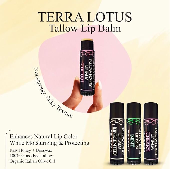 Tallow Lip Balm (3 Pack) -