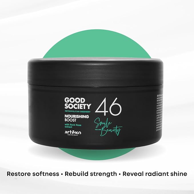 Artègo Good Society Nourishing Boost Hair Mask – Deep Conditioning & Repair Mask for Dry, Brittle Hair (8.5 oz)