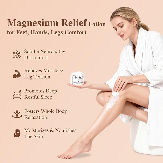 Neuropathy Cream - Neuropathy Nerve Relief Cream - Magnesium Mama Oasis Lotion for Foot, Hands, Legs Comfort, Sleep Mama Lotion, Includes Magnesium, Aloe Vera, MSM, Suitable for All Skin Types, 4 oz