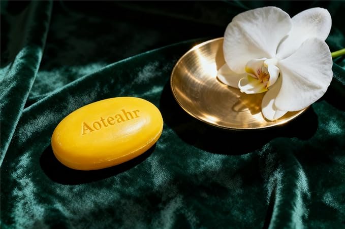 Aoteahr Kojic Acid Soap with Turmeric for Face & Body, Gentle Brightening Cleansing Bar, 3.5 oz Each, 2-Pack