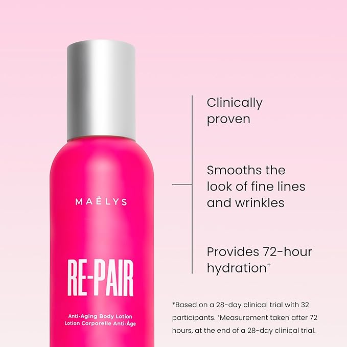 MAËLYS RE-PAIR Anti-Aging Body Lotion for Women - Hyaluronic Acid Body Moisturizer for Fine Lines & Wrinkles