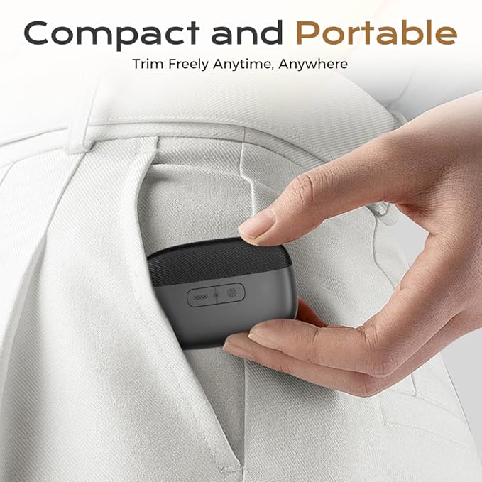Electric Nail Grinder, 2 Speeds Electric Nail Clipper with LED Light, Multifunctional Nail Care Kit for Home and Travel, Portable Manicure Set for Seniors, Gentle Nail Trimmer for Adults (White)