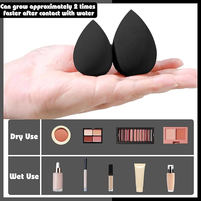 HGHDBT 36Pcs Black Makeup Brushes Set Professional Makeup Kit Multi-functional Makeup Tool Set with Facial Makeup Accessories, Foundation Makeup Brush Kit Eye and Face Make up Brushes & Tools
