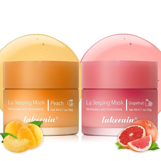 Lip Mask Overnight, Lip Sleeping Mask, (peach&grapefruit)
