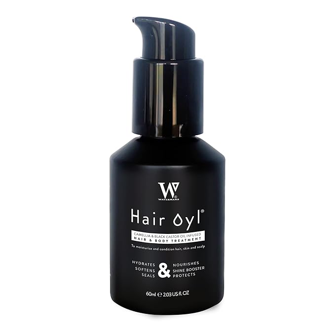 Watermans Hair Growth Oil for Scalp & Hair Strengthening, Dual-Use Hair & Body Hydration Oil, Nourishing Lightweight Formula for Thicker, Healthier Hair, 2.03 fl oz