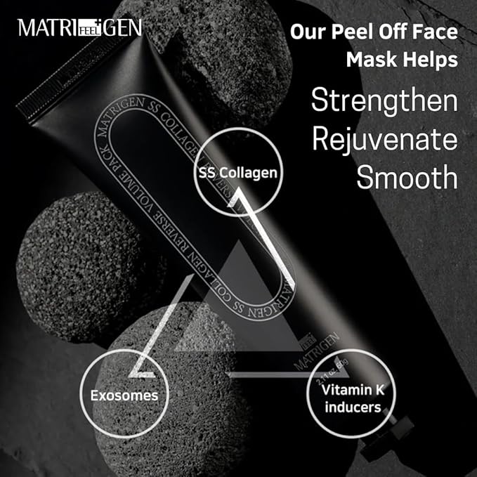 Matrigen Reverse Volume Collagen Face Mask – Korean Skincare Peel Off Face Mask Gel - SS Collagen Face Peel Mask - 2.11 Fl Oz