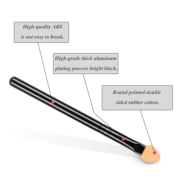 UorPoto Foam Eyeshadow Applicators Double Sided Sponge Tip Reusable，20Pcs Professional Organic Long Handle Washable Makeup Eye Shadow Brush Set