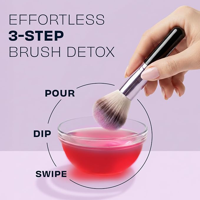 Original Rose Makeup Brush Cleaner - Professional Cleanser for Makeup Brushes - Quick-Drying, Rinse-Free Formula - Removes Stubborn Waterproof Make Up, 16 oz