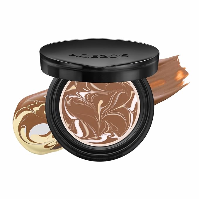 [MINI SIZE] AGE20'S Signature Essence Pact | 35N | Vegan Korean Cushion Foundation | Pack of 1 | Cream Foundation, Dewy & Glow Finish, Natural Coverage, SPF 50+ | 0.17 oz