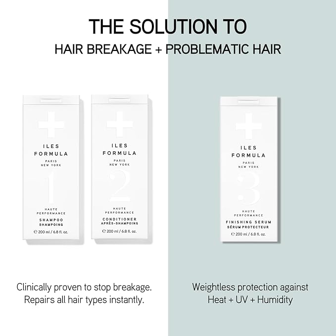 ILES FORMULA Moisturizing Shampoo & Conditioner Set for Dry, Damaged & Frizzy Hair - Sulfate Free Shampoo & Conditioner – Salon Grade, Color Safe, Hydrating Formulas to Control Humidity (200mL)