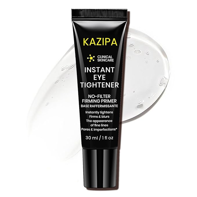 KAZIPA Instant Eye Tightener Cream, Temporary Under Eye Firming & Lifting Cream Anti Aging For Dark Circles,Wrinkles, Fine Lines, Undereye Bags Treatment And Puffiness Removal,1 Fl Oz