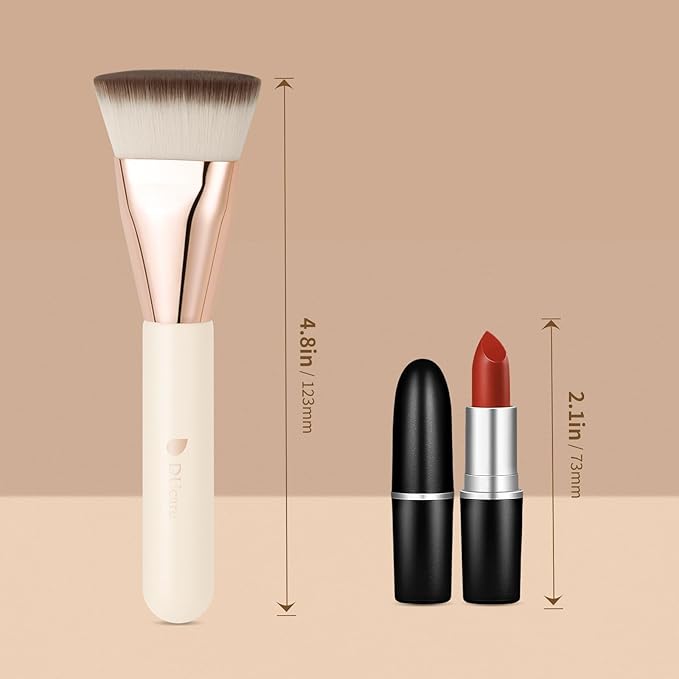DUcare Foundation Brush for Liquid Makeup, Flat Top Kabuki Brush Buffing Blending Mineral Powder Large Makeup Face Brush