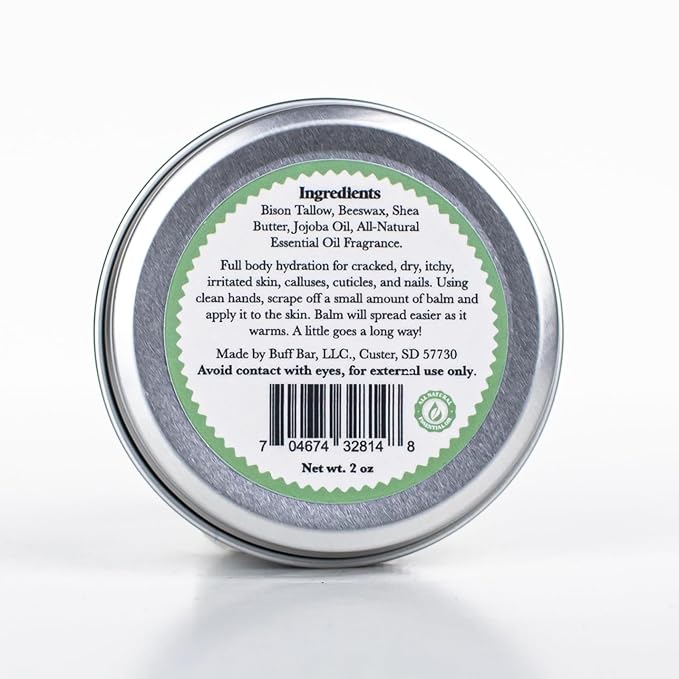 Big Crazy Buffalo BUFF BAR Pure Bison Tallow Balm, Ponderosa Pine - Scents of Pine, Cypress, & Cedar - All Purpose, Body Butter, Hydrating, Naturally Derived, Replaces Lotion - For Dry, Itchy Skin