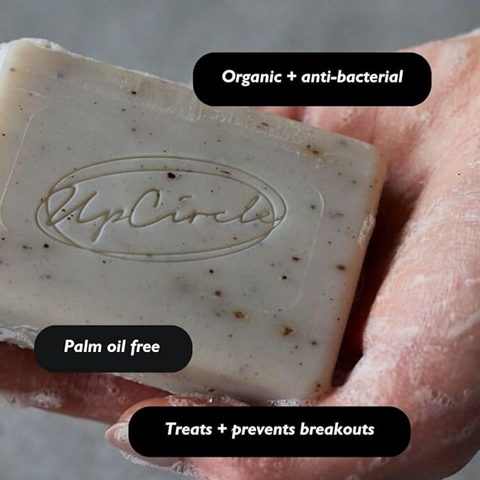 UpCircle Fennel + Cardamom Chai Soap Bar 3.5oz - Certified Organic Vegan Cleanser For Face And Body - Green Clay, Glycerin + Shea Butter Draw Toxins From Pores - Palm Oil Free