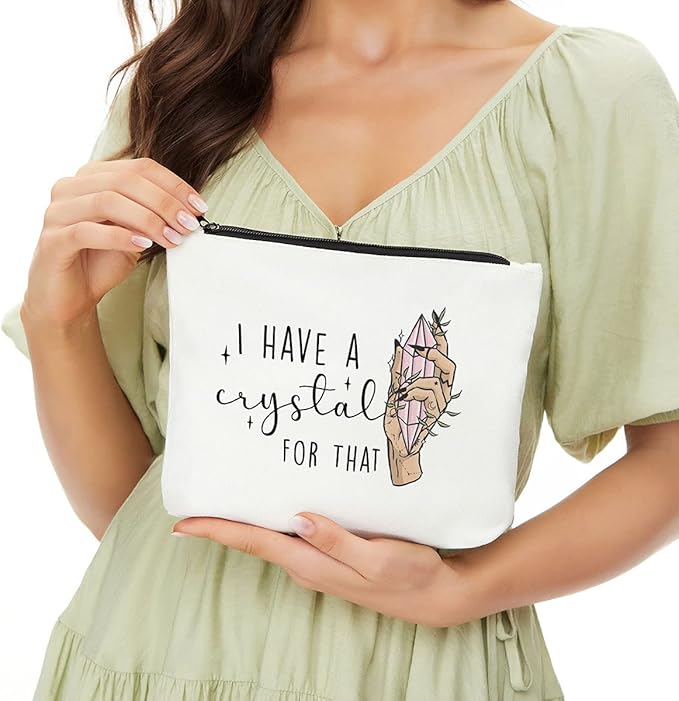 Witchy Gifts, Witchy Room Decor, Witchy Decor, Witchy Stuff, Funny Gifts for Witchy Women Her Gifts for Coven Sisters Witchy Friend Gift Halloween gifts Witchy Makeup Bag-I Have a Crystal for That