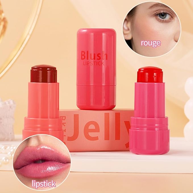 Cooling Water Jelly Tint Blush,4 Colors Multi-Use Tint Stick