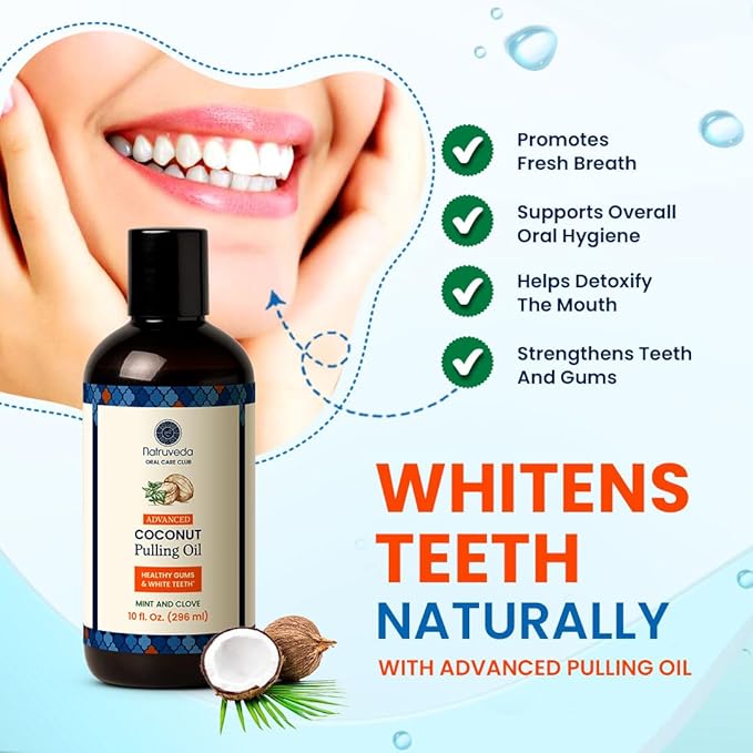 Coconut Oil Pulling Mouthwash – 20 oz (Pack of 2), Extra Virgin Coconut Oil, Mint Fresh, Oil Pulling for Teeth, Natural Mouthwash, Teeth Whitening, Oral Rinse, Ayurvedic Pulling Oil