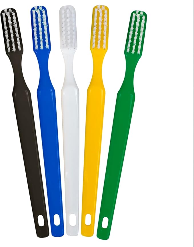 Trail maker 100 Pack 46 Soft Bristle Head Toothbrushes in Assorted Colors - Hospitality, Hotel, Charity, Donation
