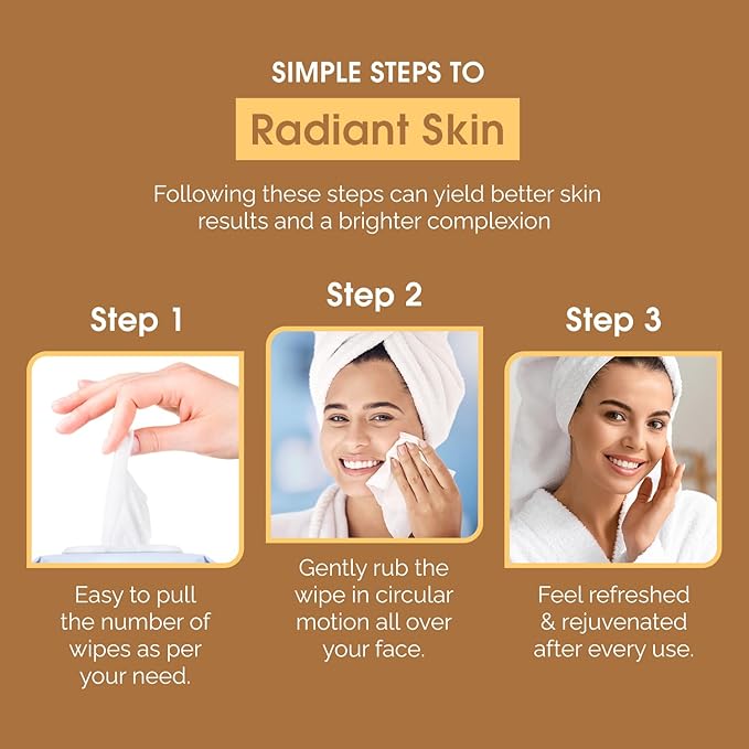 Vitamin C & Vitamin E Face Wipes – Dermatologist Tested, Anti-Aging, Korean Skin Care – Removes Makeup, Hydrates, Softens The Look Of Fine Lines – Vegan, Clean Beauty – 60 Count