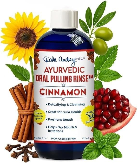Dale Audrey Nano Hydroxyapatite Mouthwash Oil Pulling for Teeth and Gums (Cinnamon (Without Pump))