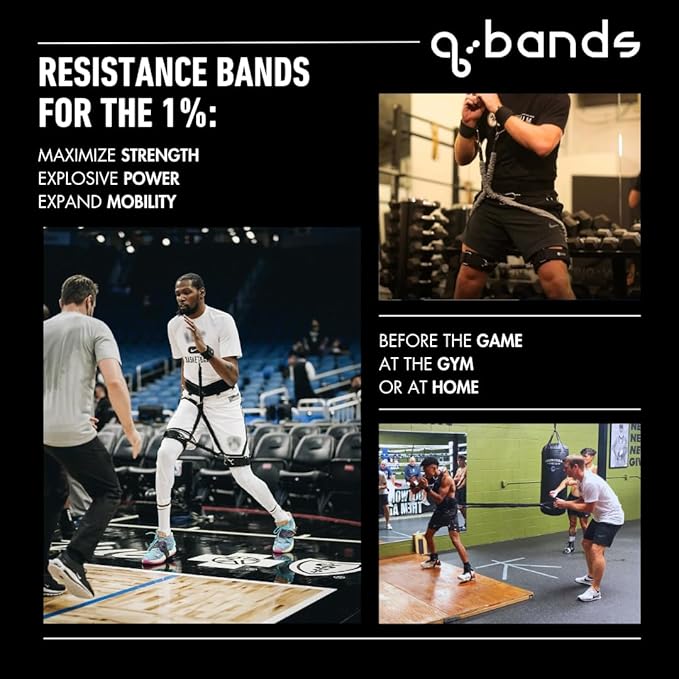 QBands Portable Resistance Training for Strength & Power - Enhance Athletic Performance & Injury Prevention - Versatile Exercise Bands for All Fitness Levels