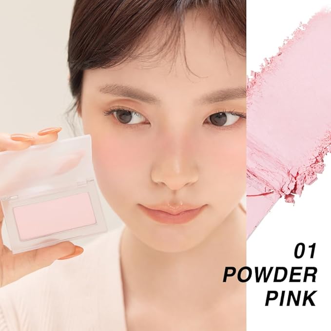 BBIA Ready To Wear Powder Cheek Blush 3 Color – Buildable & Blendable Soft Blush for Cheeks, Matte & Shimmery Finish, Lightweight, Long-Lasting, Vegan, Korea Face Makeup, 0.19oz (01 POWDER PINK)
