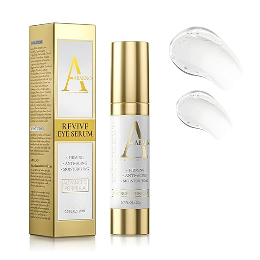 Abarno Hydrating Eye Serum for Dark Circles and Puffiness – Caffeine, Retinol, Niacinamide, Peptides – Anti-Wrinkle, Firming, Smooths Fine Lines – Under Eye Treatment – 0.7 fl. oz