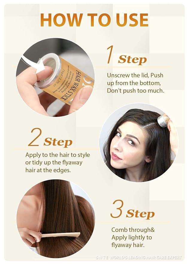 Samnyte Hair Wax Stick, Gel Tamer for Flyaways, Nourishing Slick Stick Pomade for Women & Kids, Slick Back & Styling Cream, Hair Styling Accessories for Teen Girls Gifts, 2.7 Fl Oz | Nourishing, for Women & Kids, Gel Tamer, for Flyaways, Bun Maker, 2.7...