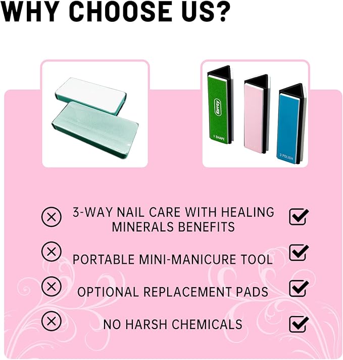 Nail Files and Buffers for Natural Nails Smooth and Polish Gel Surface 400/600/4000 Grit (D-Prism)