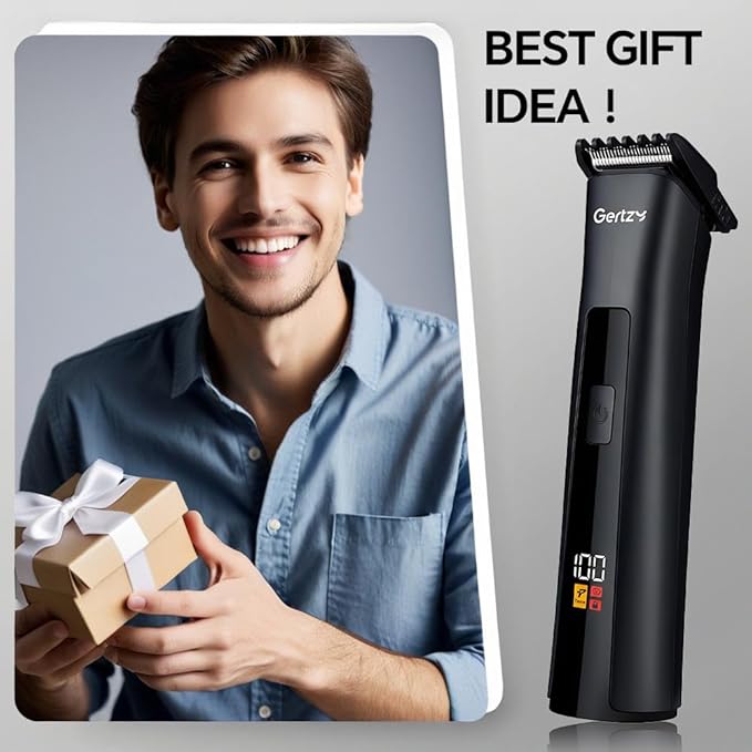 Electric Beard Trimmer for Men Professional Adjustable Length limit comb and Hair Trimmer, Men's Beard Mustache Trimming and Body Hair Trimmer, Cordless Digital Display and Rechargeable USB-c Charger