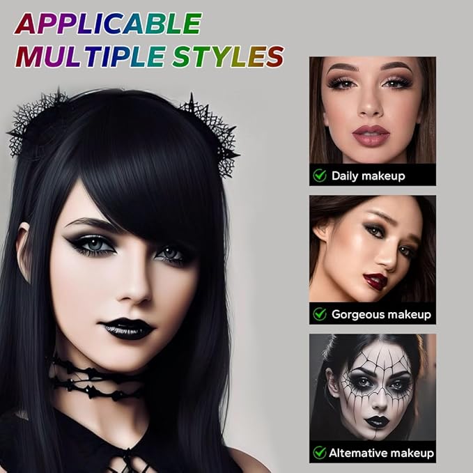 9 Color Smokey Eyeshadow Palette - Highly Pigmented Matte & Glitter Shades, Long-Lasting, Waterproof & Blendable, Black Silver Gray Eyeshadow Set for Sultry Glam (Reversal Star Smokey)