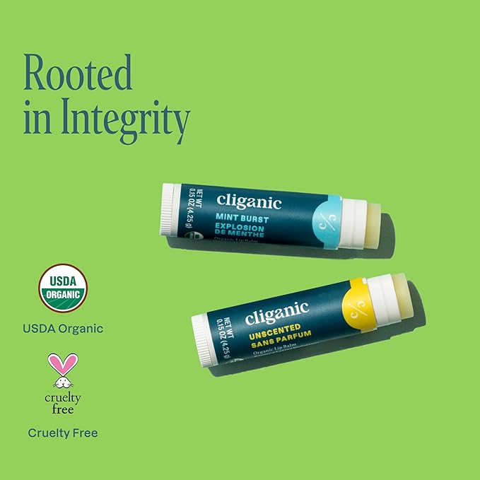 Cliganic Organic Lip Balm 2 pack