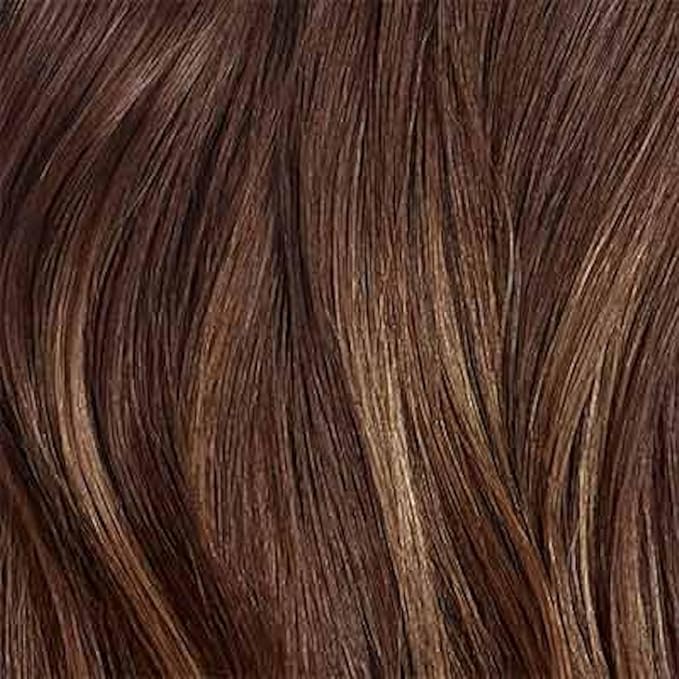 Luxy 100% Remy Human Hair Extensions for Thin Hair Thinning Hair Fill-Ins – 6 Seamless Wefts Multi-Dimensional Color Blend - Natural-Looking Volume & Coverage 80 grams 16" Chocolate Brown Balayage