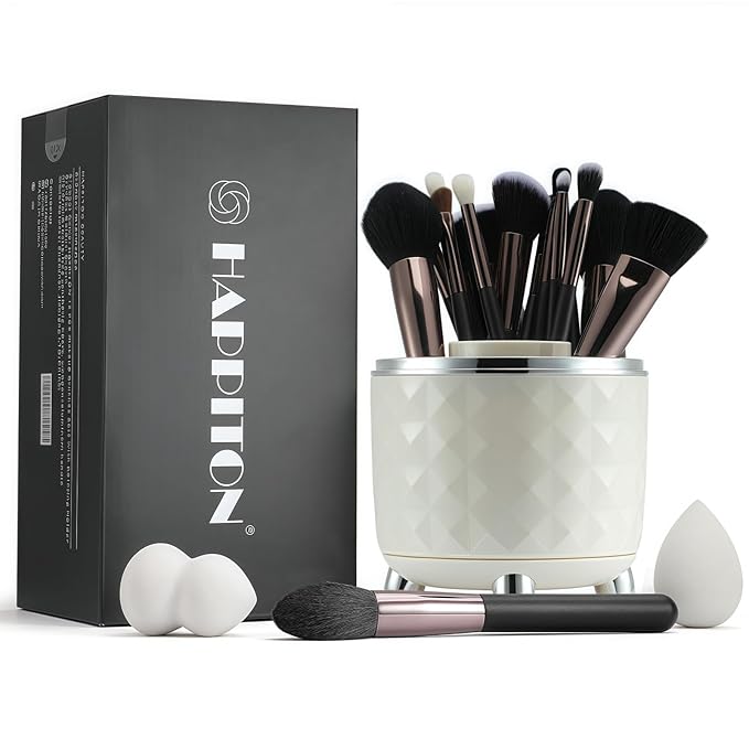 Professional Makeup Brushes Set 17PCS Beauty Tool Kits for Eye Face Foundation Blender Concealer Makeup Brush With Rotating Turnable Holder